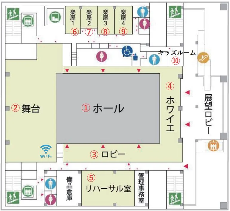 福井県県民ホール　フロアマップ